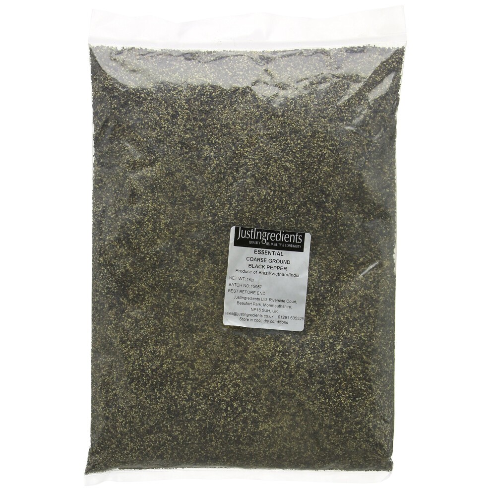 JustIngredients Essentials Black Pepper Coarse Ground 1 Kg 1 Kg Pack of 1