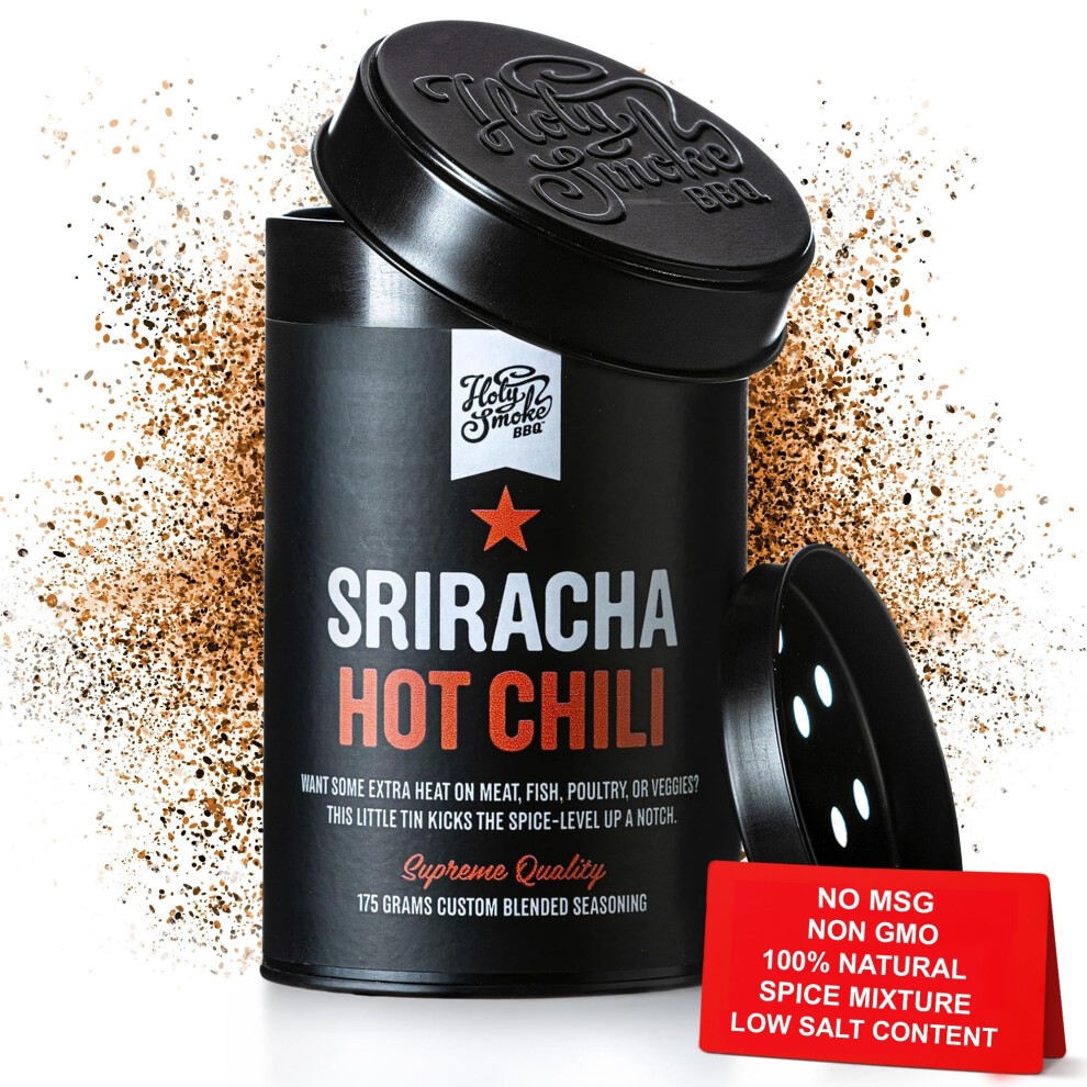 Supreme Sriracha Hot Chilli Rub. 100% Natural Handmade Spicy Sriracha BBQ Seasoning. Bold Tangy Sweet Heat. Barbecue Spices for Hot Sauce & Rub for