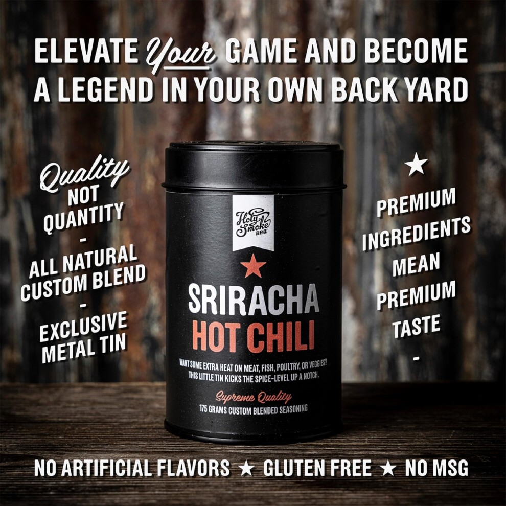Supreme Sriracha Hot Chilli Rub. 100% Natural Handmade Spicy Sriracha BBQ Seasoning. Bold Tangy Sweet Heat. Barbecue Spices for Hot Sauce & Rub for thumbnail