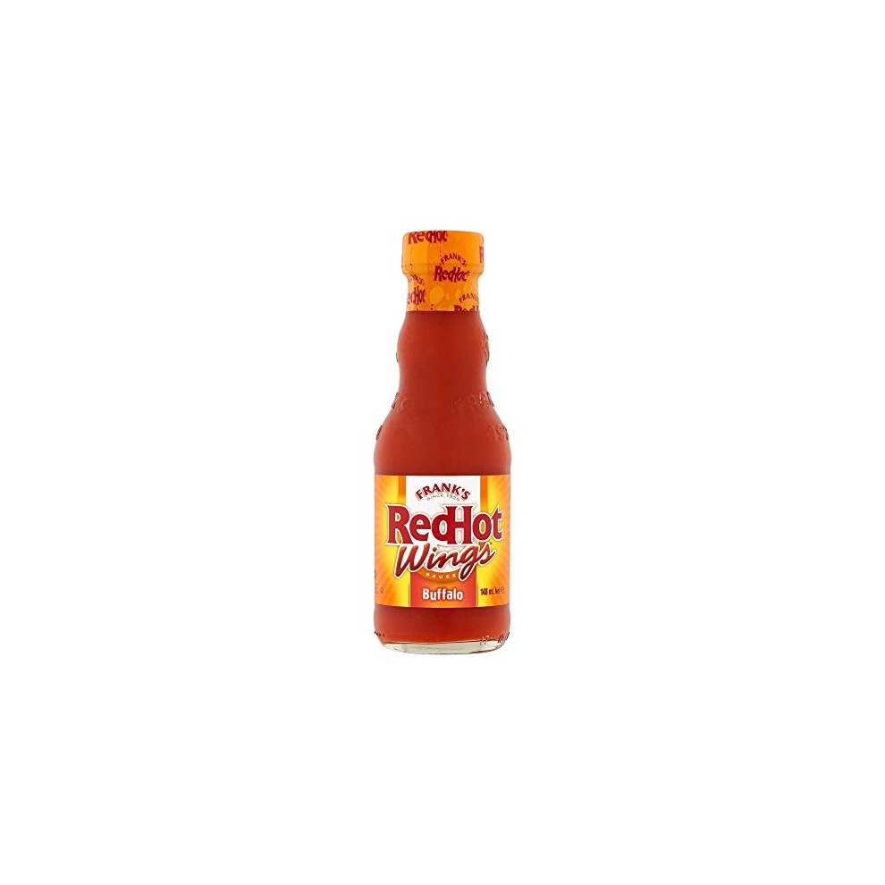 Frank's RedHot Buffalo Wings Sauce 148 ML | Pack of 6 | Hot Chilli Sauce | Vegan & Non-Vegan Cuisine | Perfect for Chicken Wings, Burritos & Fajitas thumbnail