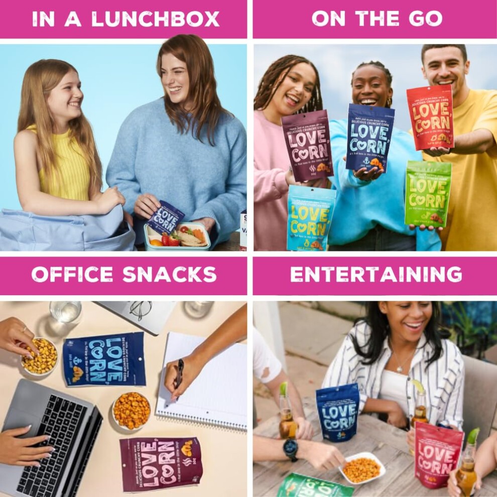 LOVE CORN Sweet & Salty Crunchy Corn Snack 20g X 24 Bags ? Healthy Snacks Ideal for Gluten Free Diets ? Alternative for Crisps, Popcorn & Chocolate ? thumbnail
