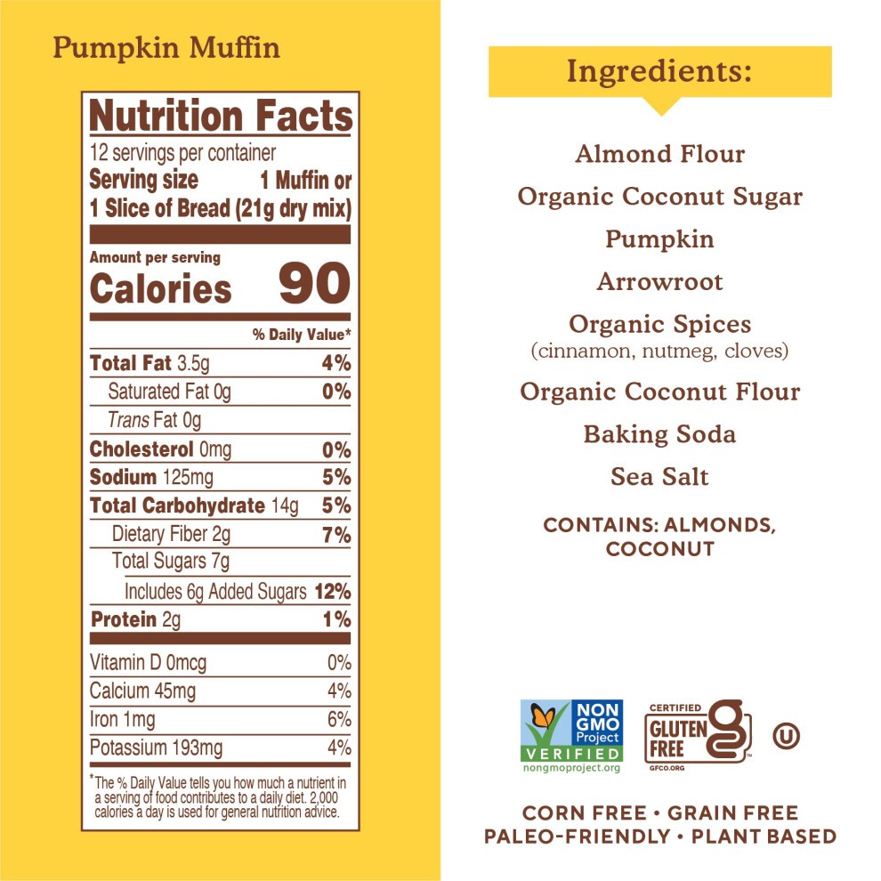 Simple Mills - Naturally Gluten-Free Almond Flour Mix Pumpkin Muffin - 9 Oz thumbnail