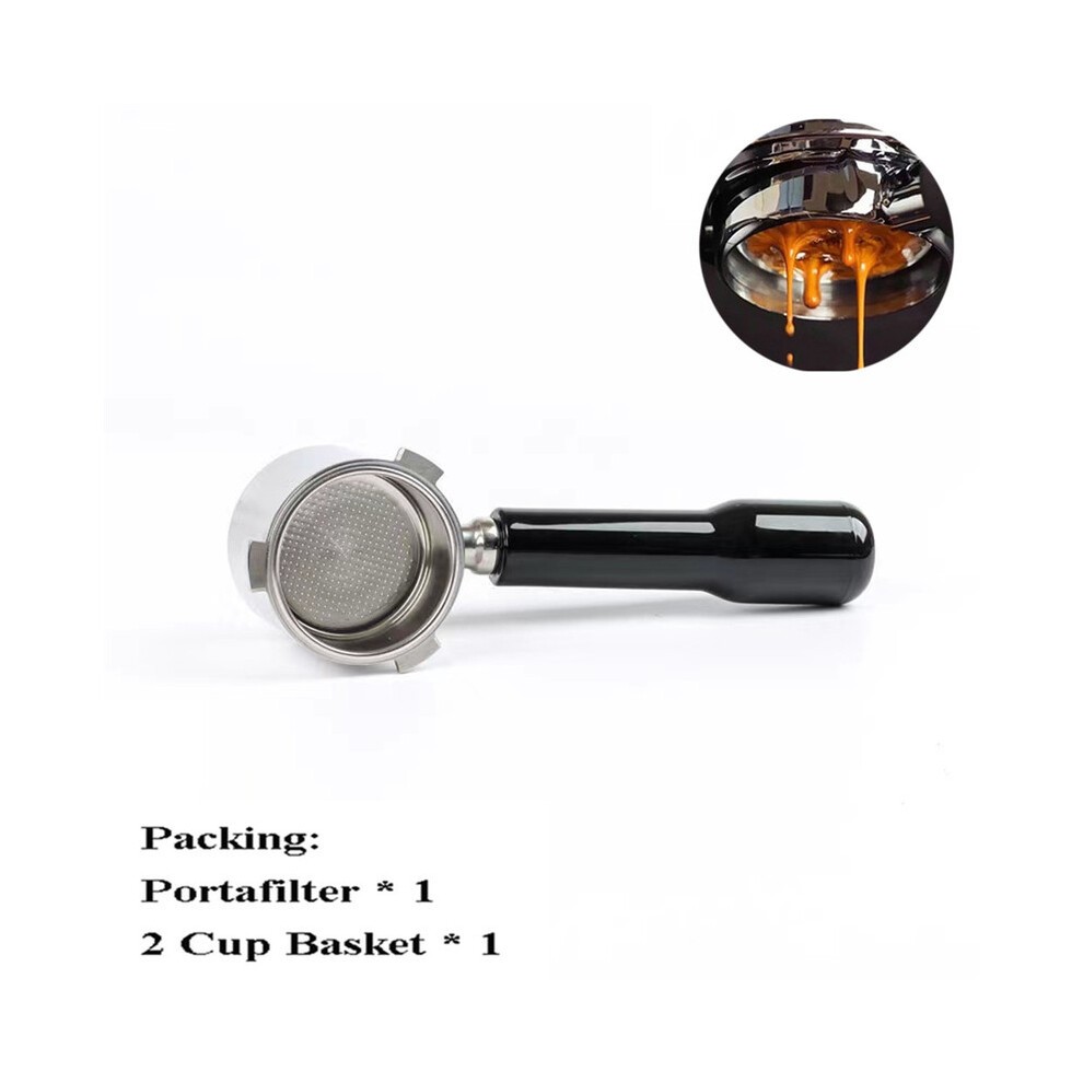 (ABS Black) 51mm Bottomless Portafilter for Delonghi 9155/9255/9355/9335/9665 Stainless Steel Naked Coffee Handle with Basket