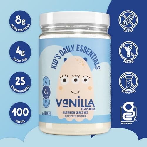 Naked Vanilla Kids Daily Essentials, Kids Protein Shake Made with Organic Milk, 6 Organic Vegetables, 25 Vitamins and Minerals, No Artificial Sweetene thumbnail