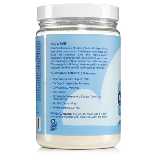 Naked Vanilla Kids Daily Essentials, Kids Protein Shake Made with Organic Milk, 6 Organic Vegetables, 25 Vitamins and Minerals, No Artificial Sweetene thumbnail