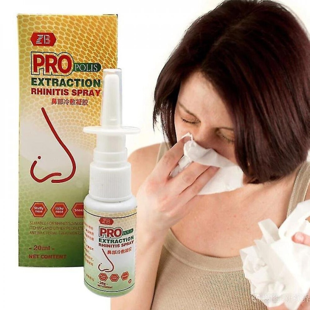 Tib 20ml Zb Propolis Nasal Spray Relieves Rhinitis/sinusitis/cold/allergic Rhinitis/dry Itching/swelling Nose Health Care Drop