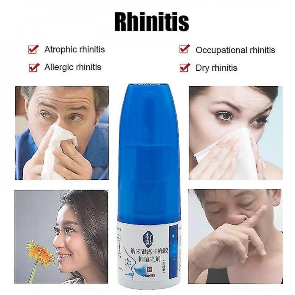Tib 20ml Nano Silver Ion Propolis Nose Spray for Rhinitis Sinusitis Caused by Colds Sneezing Runny Nose Drops Goods for Health Care thumbnail