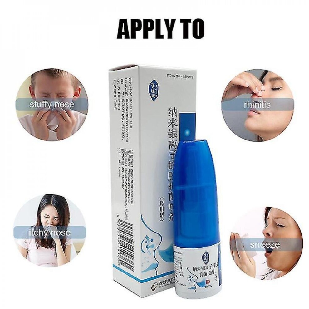 Tib 10pcs Nano Silver Ion Propolis Antibacterial Nose Spray Cure Rhinitis Sinusitis Nose Drops Anti-snore for Human Health Care thumbnail