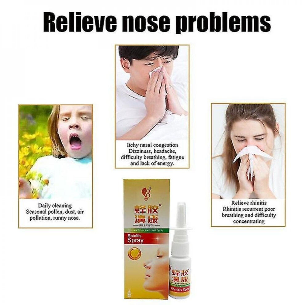 Tib 10pcs Propolis Extract Nose Spray Relieves Rhinitis and Sinusitis Nasal Drops Can Relieve Headaches Dizziness Health Care thumbnail