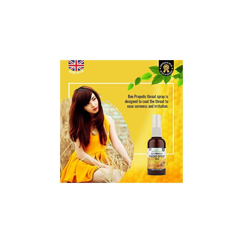 Propolis Throat Spray 50ML , Immune Support & Sore Throat Relief, Natural Answers Bee Propolis Spray with Honey (1 Pack) thumbnail