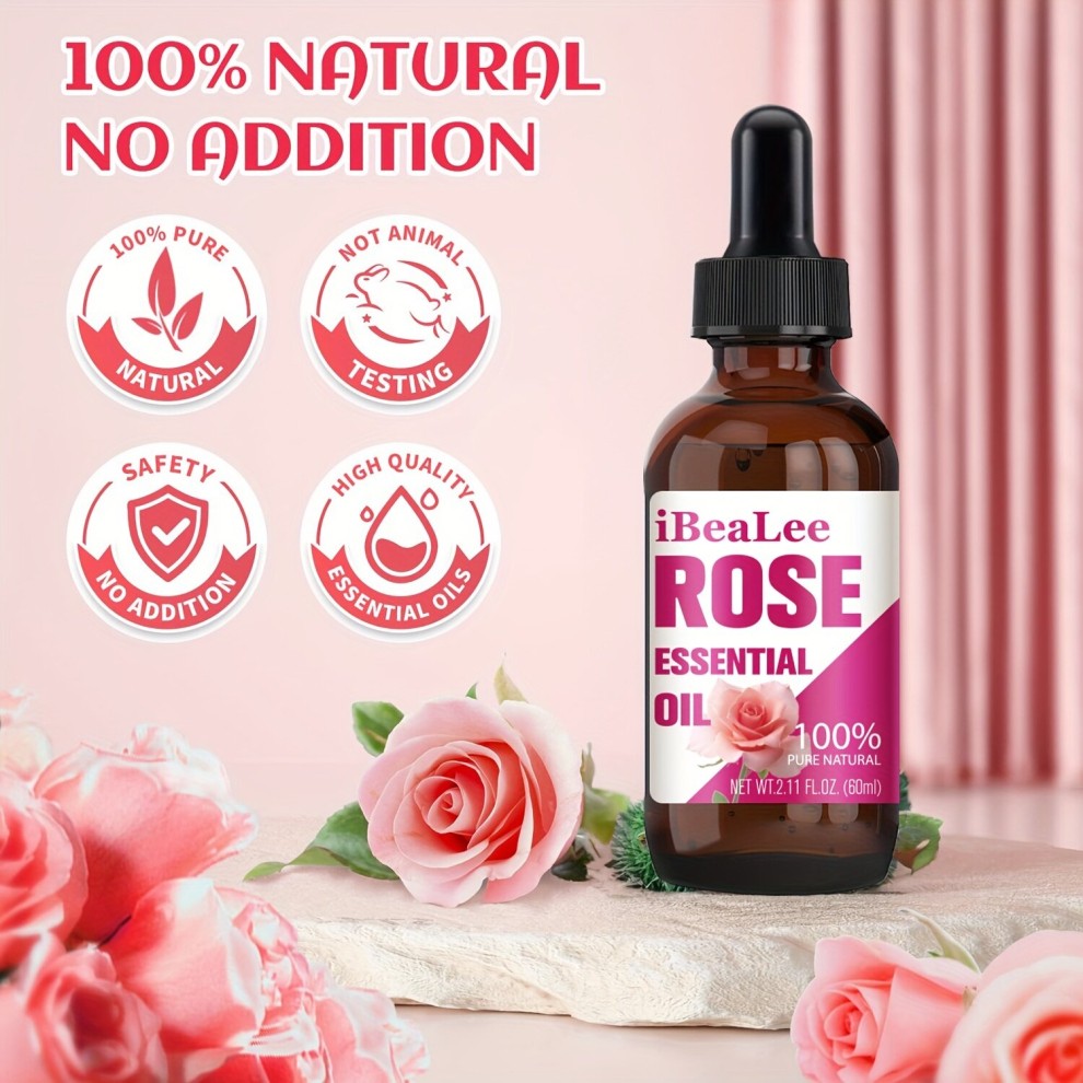 100 Pure Natural Rose Hair Care Beauty Rose Use for Face Hair & Scalp Care Body and Hair Organic Blend of Apricot Vitamin E and Sweet Almond Moisturiz thumbnail