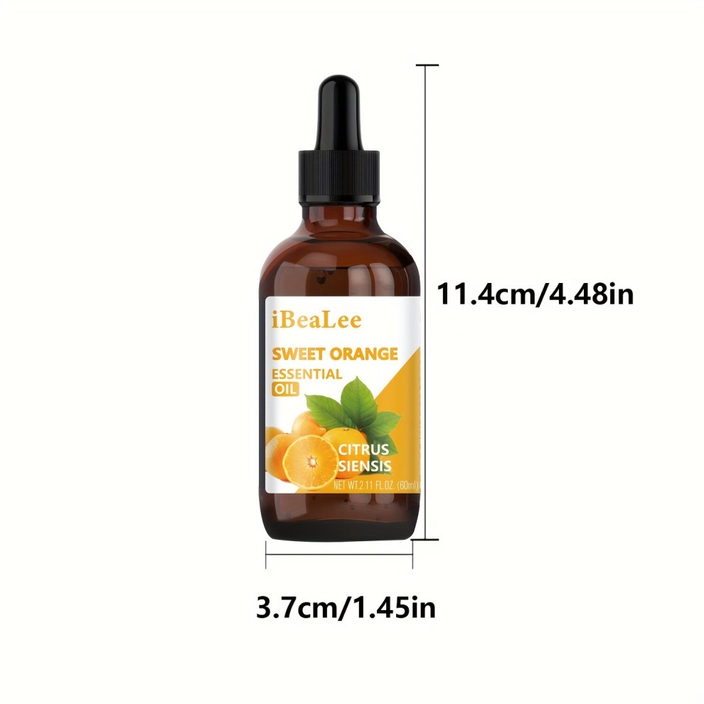 60ml Organic Sweet Orange Essential 100 Undiluted Natural Sweet Orange Essential Oils for Hair&Scalp Care Aromatherapy and Skin Care Pure Cold Pressed thumbnail