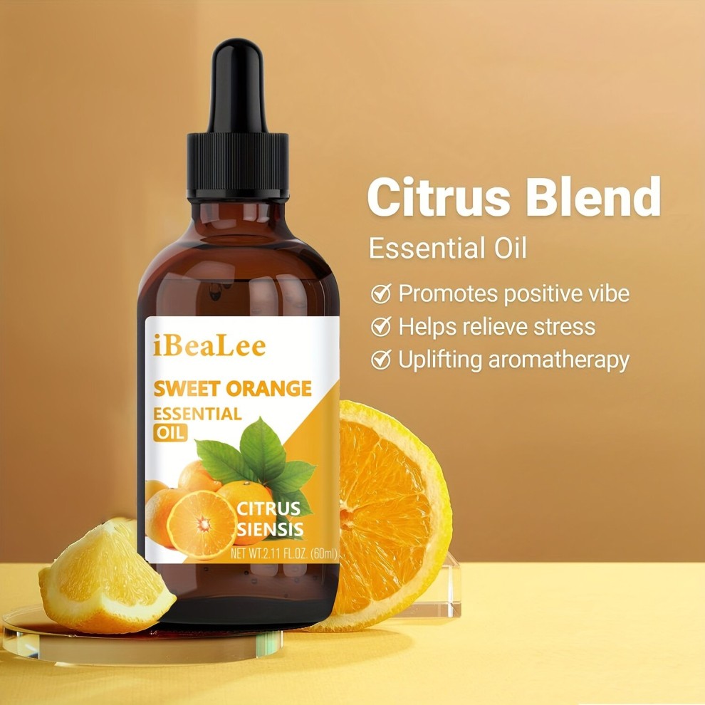 60ml Organic Sweet Orange Essential 100 Undiluted Natural Sweet Orange Essential Oils for Hair&Scalp Care Aromatherapy and Skin Care Pure Cold Pressed thumbnail