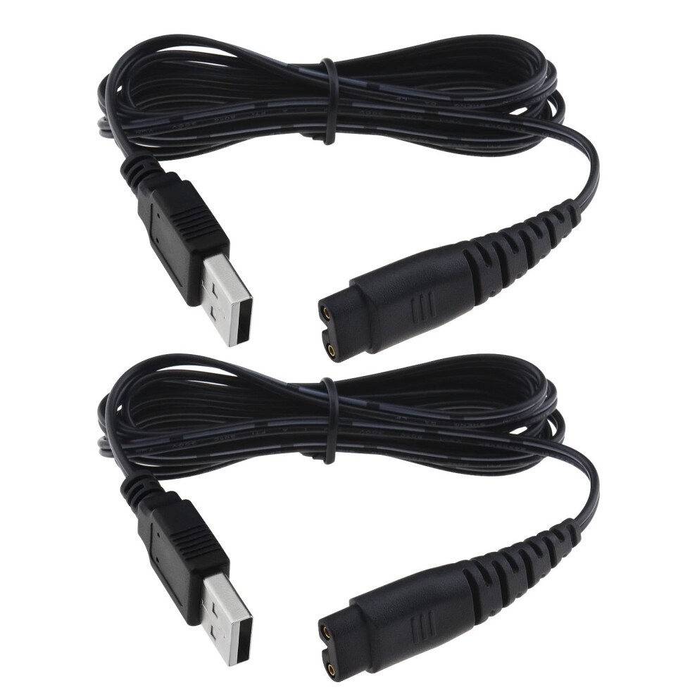 2Pcs Razor Charger Cable Replacement Compatible with Hatteker RFC-588 RFC-598 RFC-690 RFC-692 RFC-696 RSCX-9598 RSCX-7568 Shaver Charger Wire 5W 5V