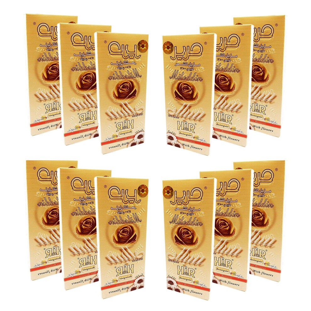 12 Pcs Harir Sweet Sugaring Sugar Paste Wax Waxing Hair Removal Remover 100 Natural All Body Parts Bikini Brazilian Underarms (4 Packets X 100 Gm) Tot