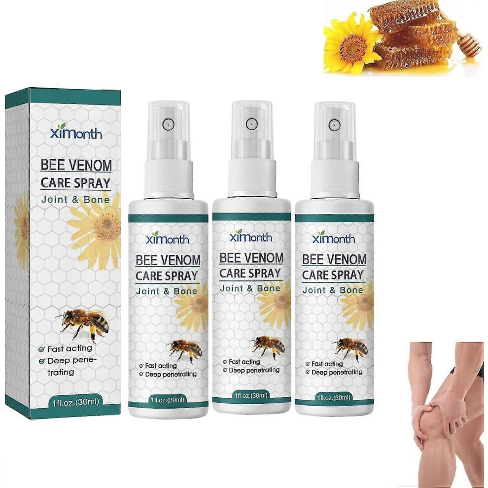 3Pcs Propolis Treatment Spray, New Zealand Bee Venom Joint Care Spray, Bee Venom Body Massage Spray 30ml