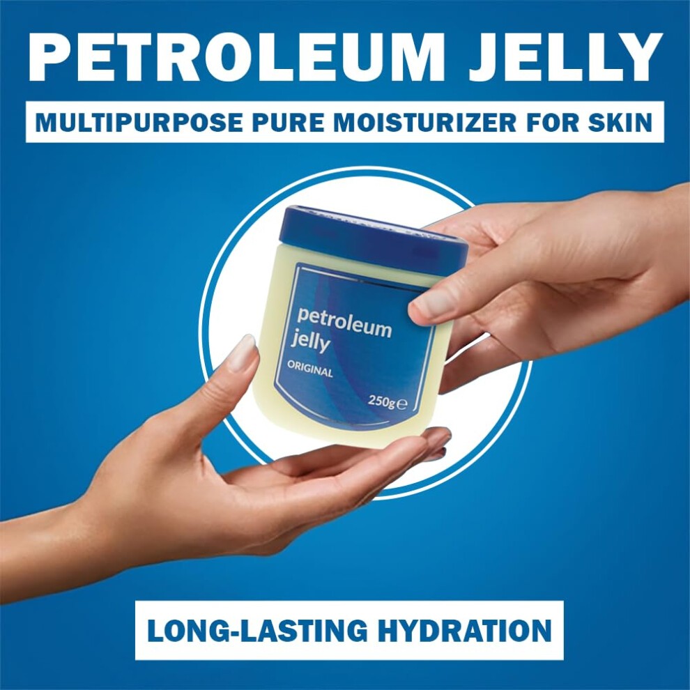 - Original Petroleum Jelly 250g - Petroleum Jelly Ideal for Cracked, Dry Skin and Eczema Relief Skin Protection and Healing Soothing Properties -3pk thumbnail