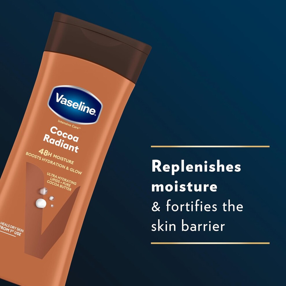 Vaseline Cocoa Radiant Body Lotion 100% Cocoa Butter for Dry Skin 6x 400 Ml thumbnail