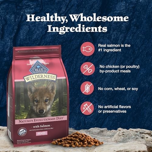 Blue Buffalo Wilderness High-Protein Natural Dry Food for Puppies  Salmon Recipe  24-lb. Bag thumbnail