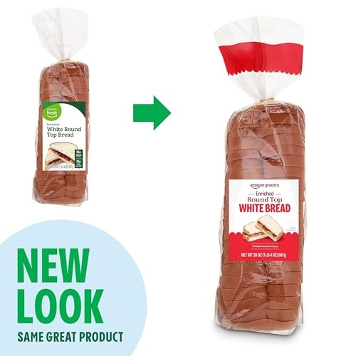 Amazon Grocery, Enriched Round Top White Bread, 20 Oz, Frozen (Previously Amazon Fresh Brand, Packaging May Vary) thumbnail
