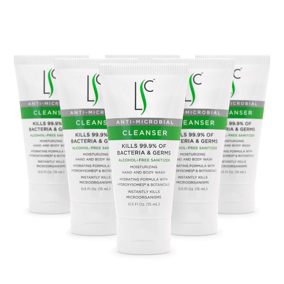 Hand and Body Wash Cleanser for Adults and Children with Sensitive Skin Unscented Sanitizing Foaming Gel 05 Oz 6 Pack