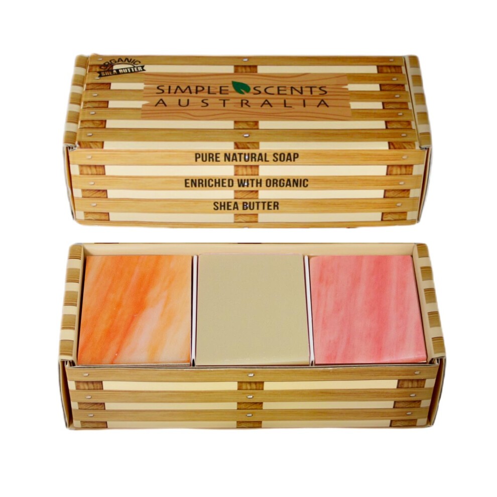 Simple Scents Australia Assorted 6 PCS Natural Soap Bars  Assorted Citrus Delights  3.5oz Each Moisturizing French Triple Milled Soap Bars Enriched Wi