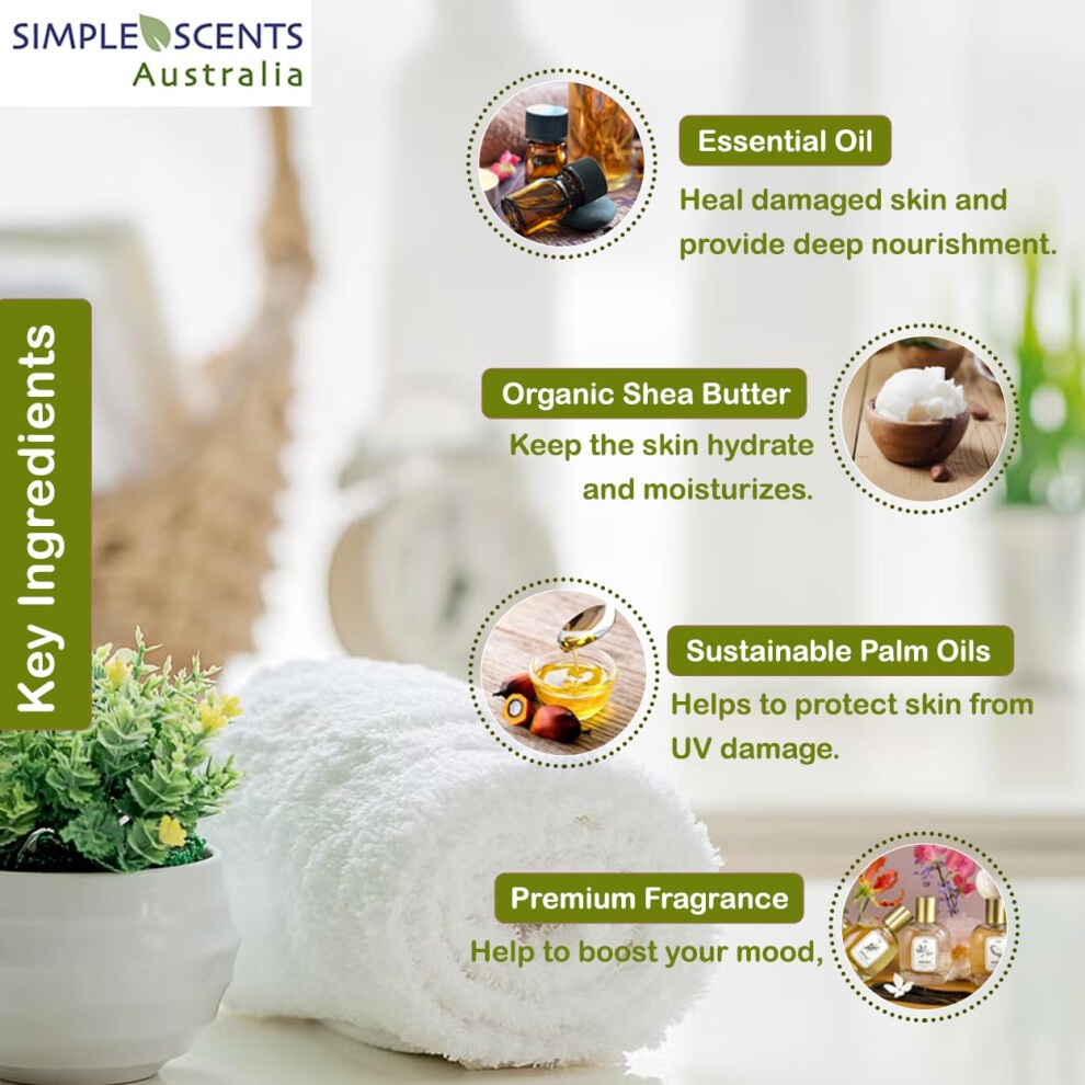 Simple Scents Australia Assorted 6 PCS Natural Soap Bars  Assorted Coastal Woods  3.5oz Each Moisturizing French Triple Milled Soap Bars Enriched with thumbnail
