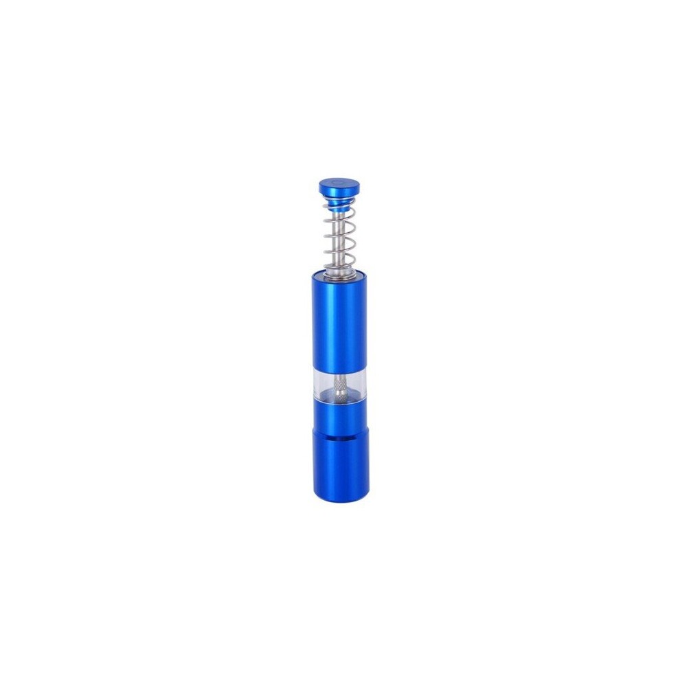 (Blue Mill Simple) Thumb Push Pepper Mill,Customization Portable Salt Grinder