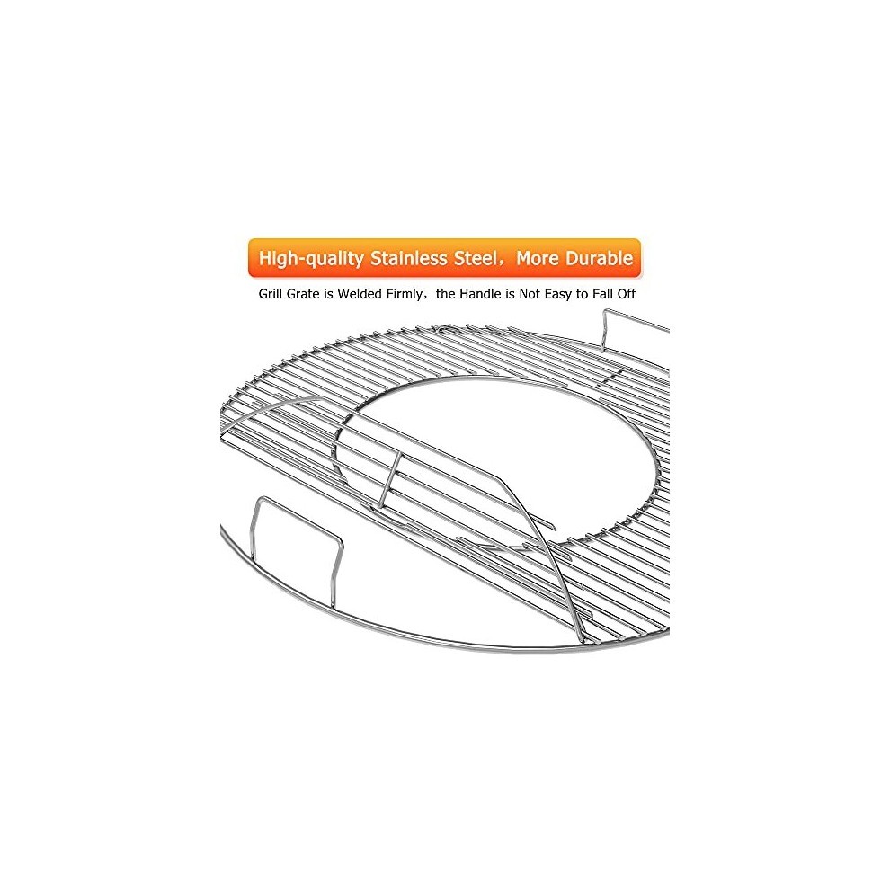 8835 Grill Grates,Replacement for Weber 8835 Charcoal Grills, Gourmet System, Chrome Plated Cooking Grids for Weber 57cm Grills, One-Touch, Performer, thumbnail
