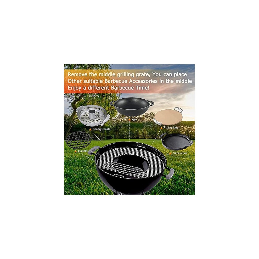 8835 Grill Grates,Replacement for Weber 8835 Charcoal Grills, Gourmet System, Chrome Plated Cooking Grids for Weber 57cm Grills, One-Touch, Performer, thumbnail
