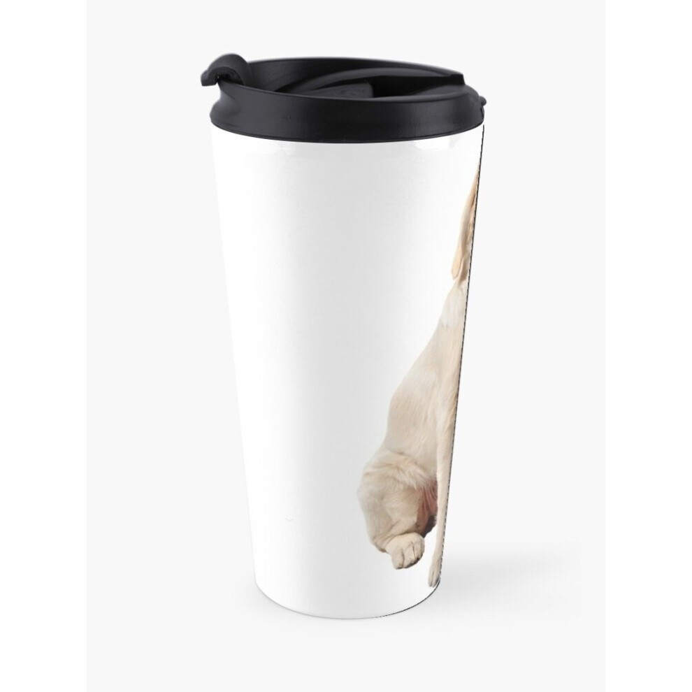 Coffee Mug Yellow Golden Retriever Puppy with Bubble Gum  16 Oz Stainless Steel Vacuum Insulated Tumbler Cup thumbnail