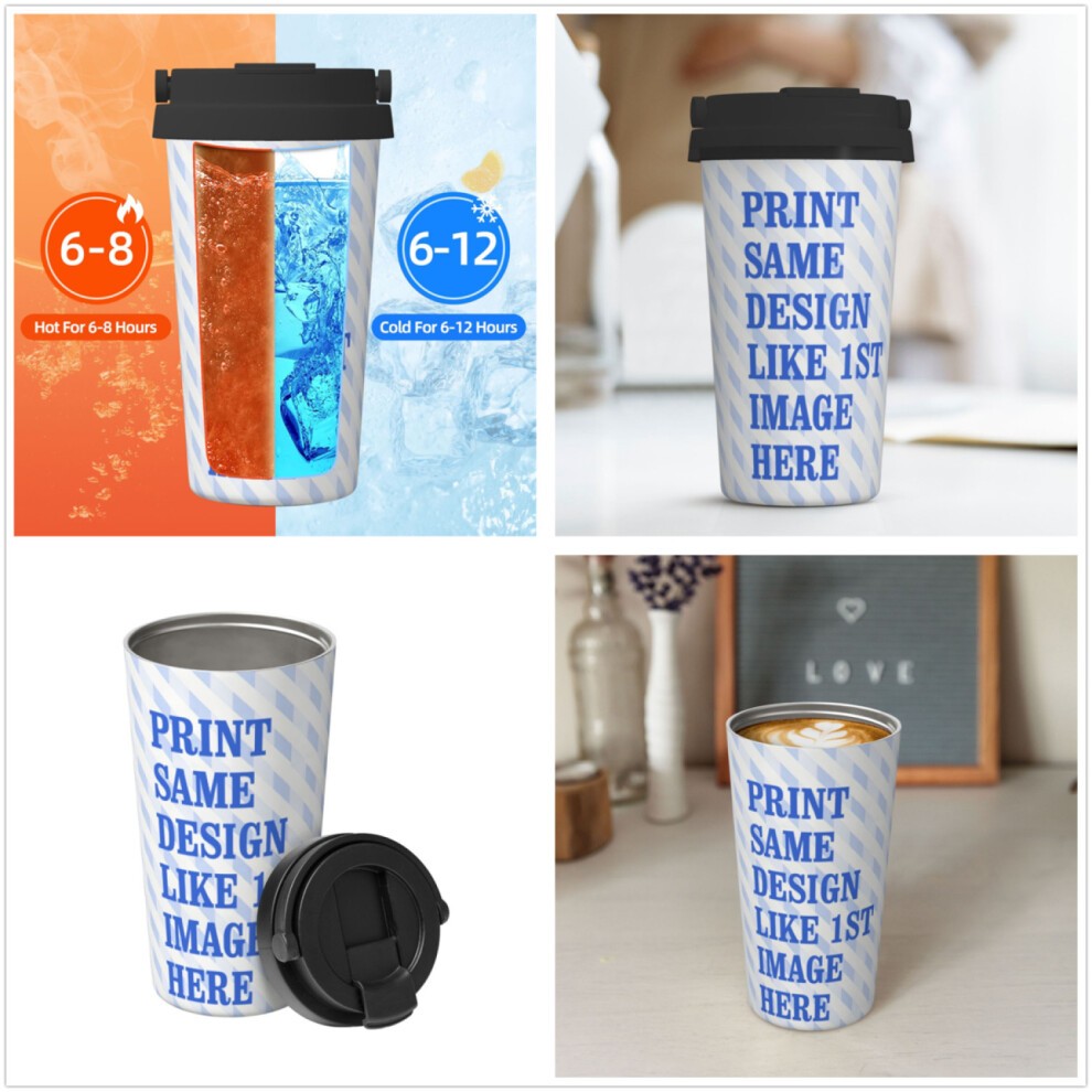 Coffee Mug Yellow Golden Retriever Puppy with Bubble Gum  16 Oz Stainless Steel Vacuum Insulated Tumbler Cup thumbnail