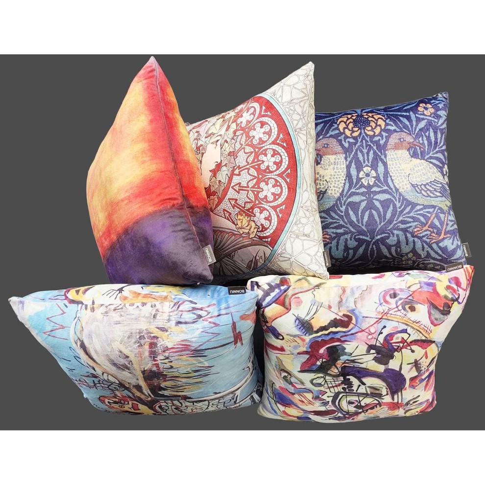 Decorative Throw Pillow Case Cover Landscape Art - Monet - Irises and Water Lilies - MO-Path Through the Irises - Mo thumbnail