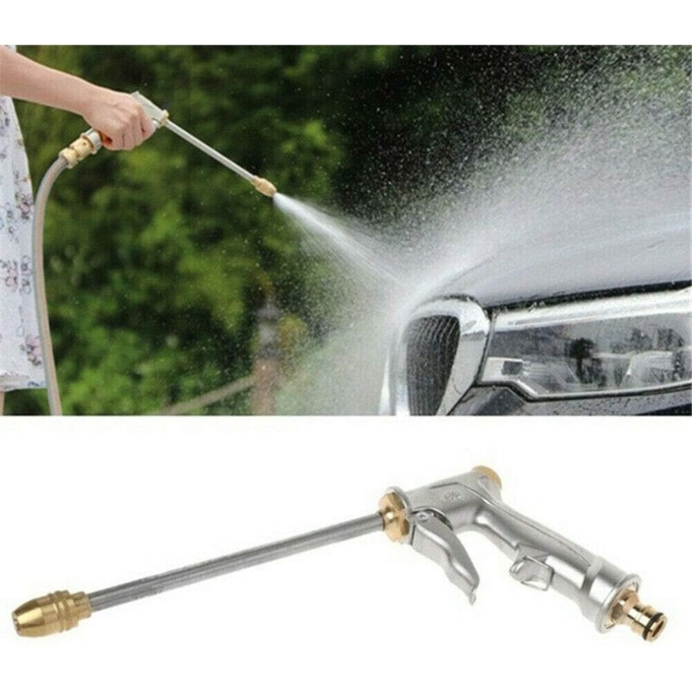 High Pressure Garden Water Spray Gun with Brass Nozzle, Perfect for Washing/Watering Lawns and Gardens/Paths - Long Gardening Spray Gun thumbnail