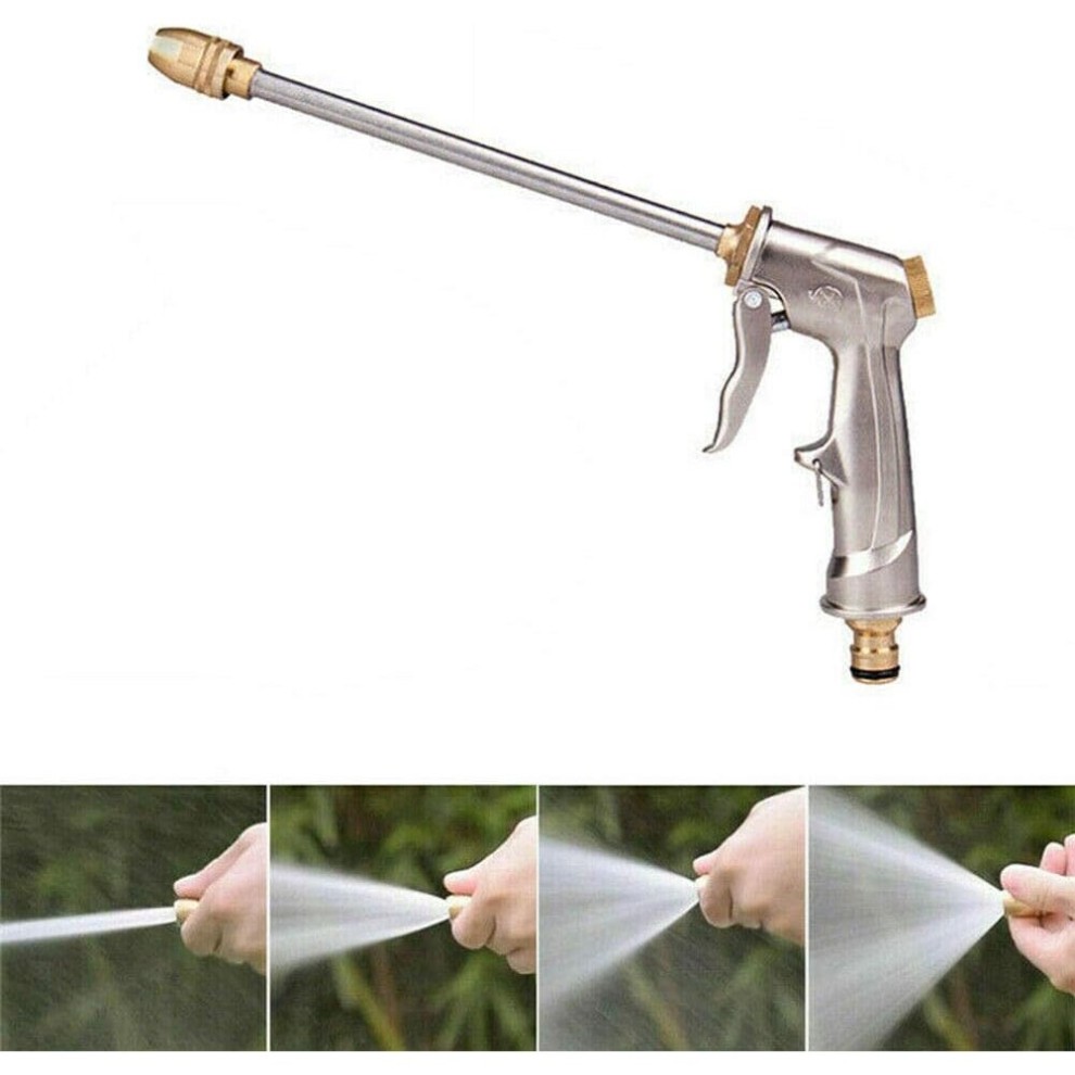 High Pressure Garden Water Spray Gun with Brass Nozzle, Perfect for Washing/Watering Lawns and Gardens/Paths - Long Gardening Spray Gun thumbnail