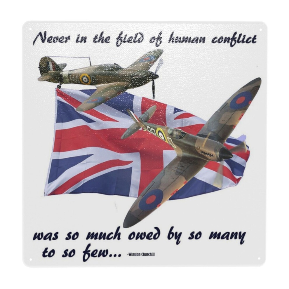 (Never in the Field of Human Conflict...=4719) Metal Tin Sign 12x12
