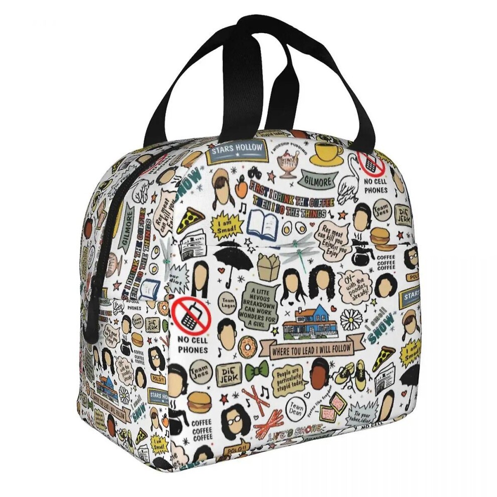 (B-T-5513) TV Show Gilmore Girls Insulated Lunch Bag for Women Children Portable Cooler Thermal Lunch Box School Food Picnic Container Bags thumbnail