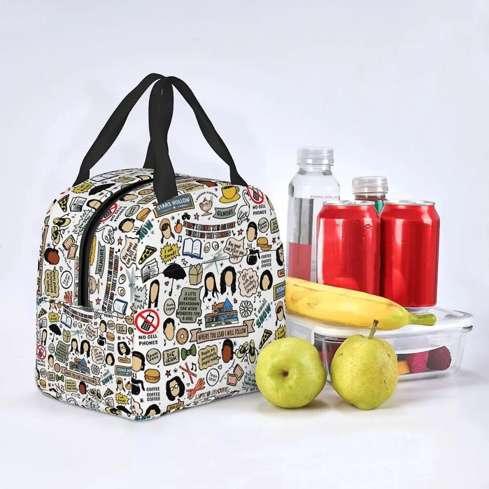 (B-T-5513) TV Show Gilmore Girls Insulated Lunch Bag for Women Children Portable Cooler Thermal Lunch Box School Food Picnic Container Bags thumbnail