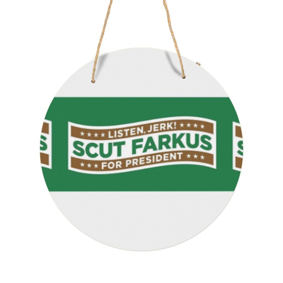(Scut Farkus for President a Christmas Story=6678) Round Metal Sign Aluminum 11.5 Print Sign Wall Art Decor Plaque for Home Bar Cafe Pub Xmas Decorati