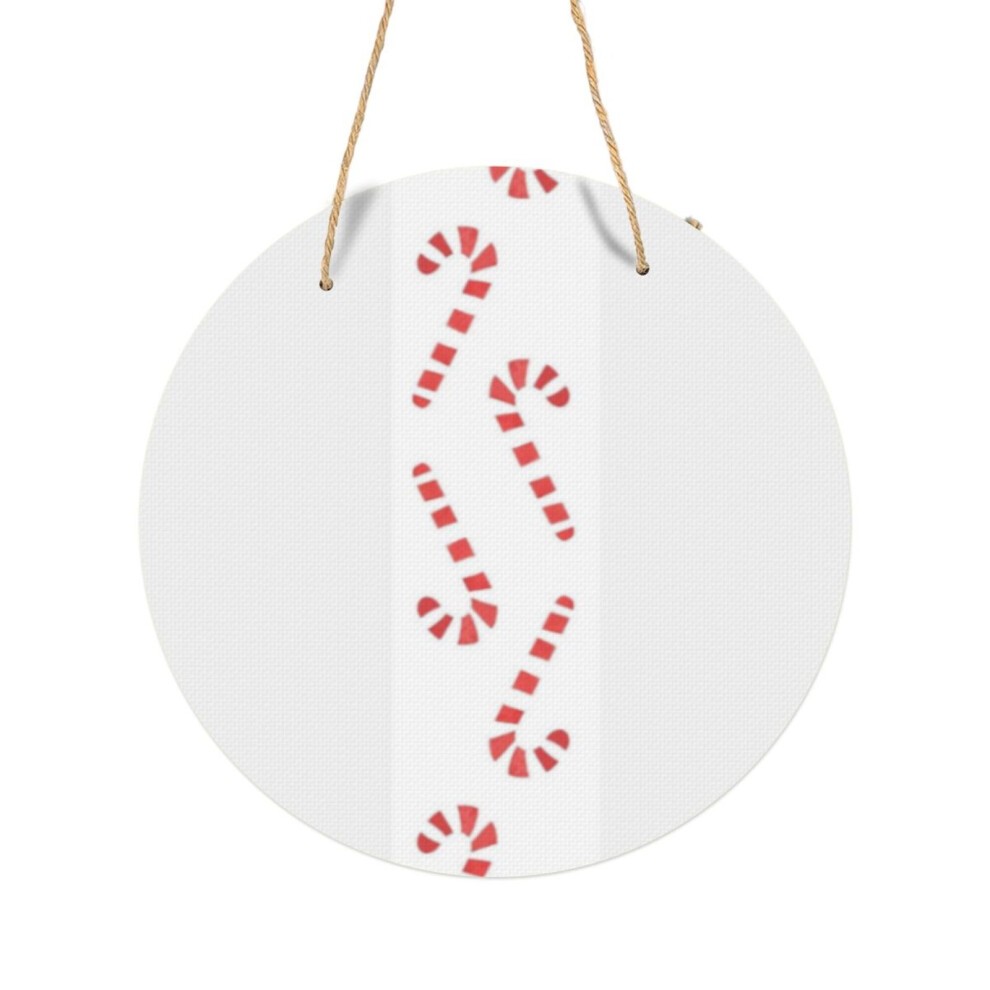(Watercolor Candy Cane Christmas Sweets=9253) Round Metal Sign Aluminum 11.5 Print Sign Wall Art Decor Plaque for Home Bar Cafe Pub Xmas Decoration