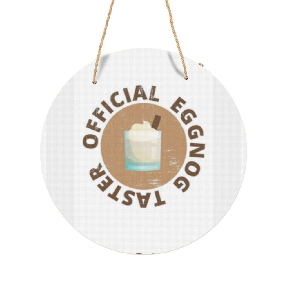(Official Egg Nog Taster - Distressed Christmas and Holiday Gift Design=4807) Round Metal Sign Aluminum 11.5 Print Sign Wall Art Decor Plaque for Home