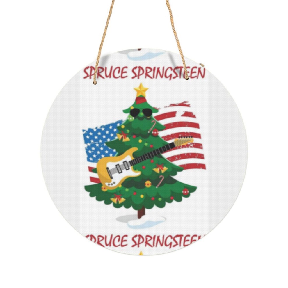 (Spruce Springsteen=8775) Round Metal Sign Aluminum 11.5 Print Sign Wall Art Decor Plaque for Home Bar Cafe Pub Xmas Decoration