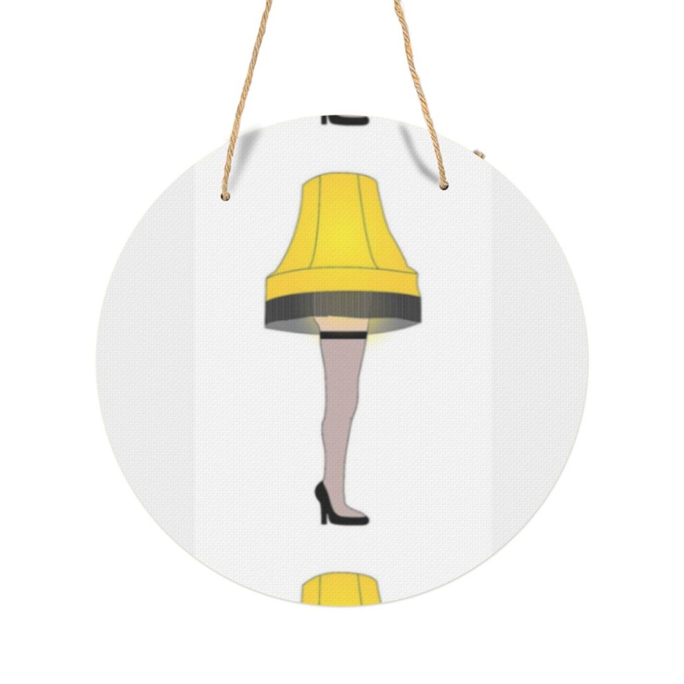 (Leg Lamp (a Christmas Story)=8306) Round Metal Sign Aluminum 11.5 Print Sign Wall Art Decor Plaque for Home Bar Cafe Pub Xmas Decoration