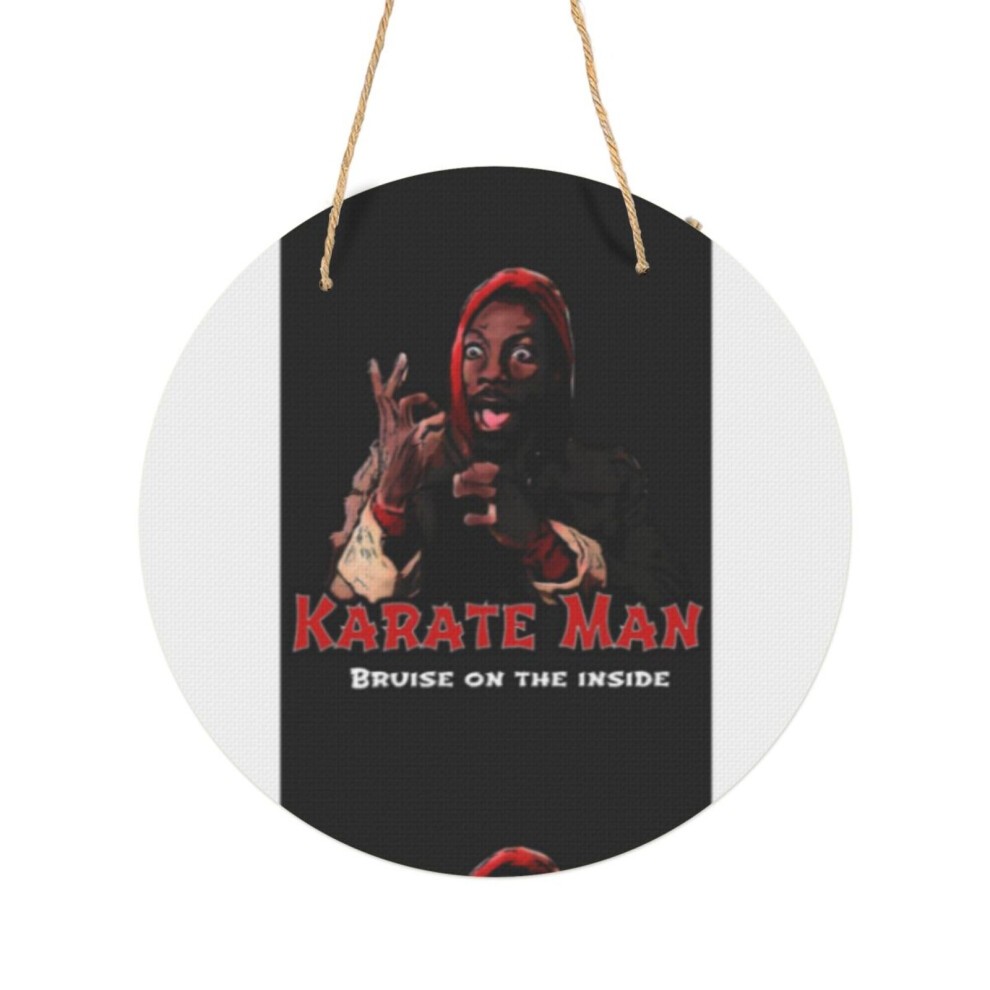 (Karate Man=7263) Round Metal Sign Aluminum 11.5 Print Sign Wall Art Decor Plaque for Home Bar Cafe Pub Xmas Decoration