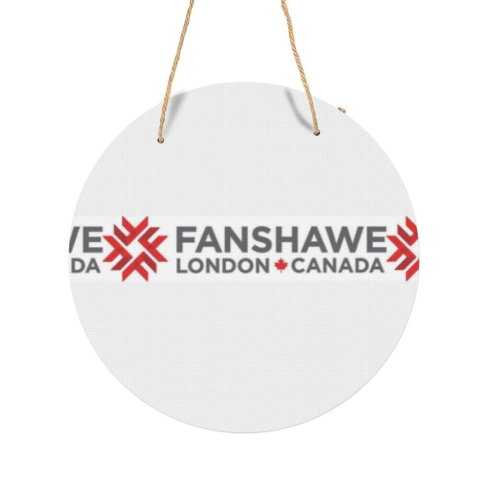 (Fanshawe College Logo=9303) Round Metal Sign Aluminum 11.5 Print Sign Wall Art Decor Plaque for Home Bar Cafe Pub Xmas Decoration