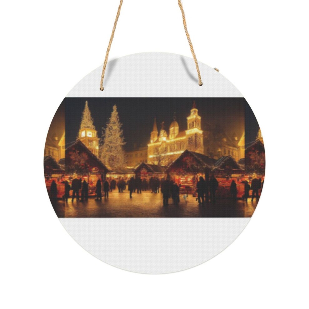 (Christmas Market=9862) Round Metal Sign Aluminum 11.5 Print Sign Wall Art Decor Plaque for Home Bar Cafe Pub Xmas Decoration