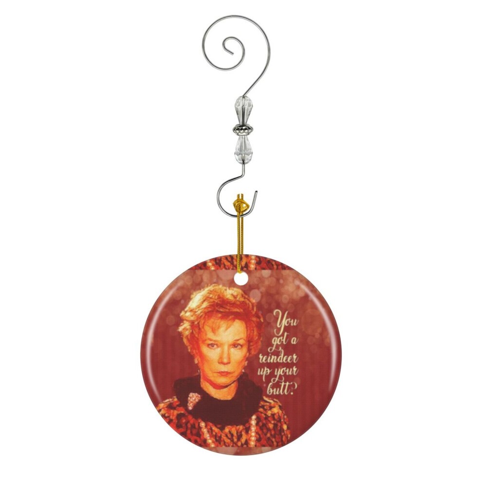 (Steel Magnolias Ouiser Boudreaux Christmas Greeting-9306) Christmas Ornaments Ceramic Charm with Hook Crystal Handmade Xmas Tree Decorations Keepsake