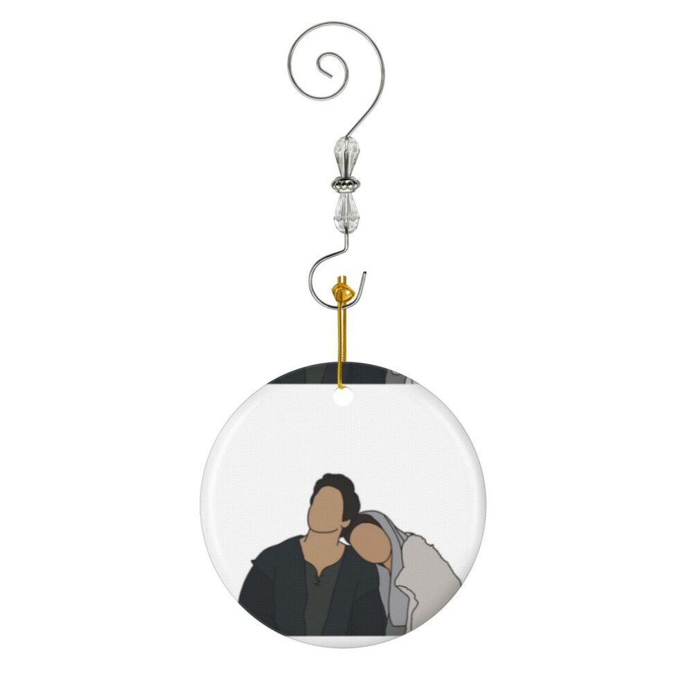 (Mary and Joseph- Journey to Bethlehem-8835) Christmas Ornaments Ceramic Charm with Hook Crystal Handmade Xmas Tree Decorations KeepsakeÂStocking Stu
