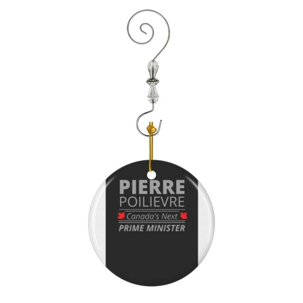 (Pierre Poilievre Next PM of Canada-5674) Christmas Ornaments Ceramic Charm with Hook Crystal Handmade Xmas Tree Decorations KeepsakeÂStocking Stuffe