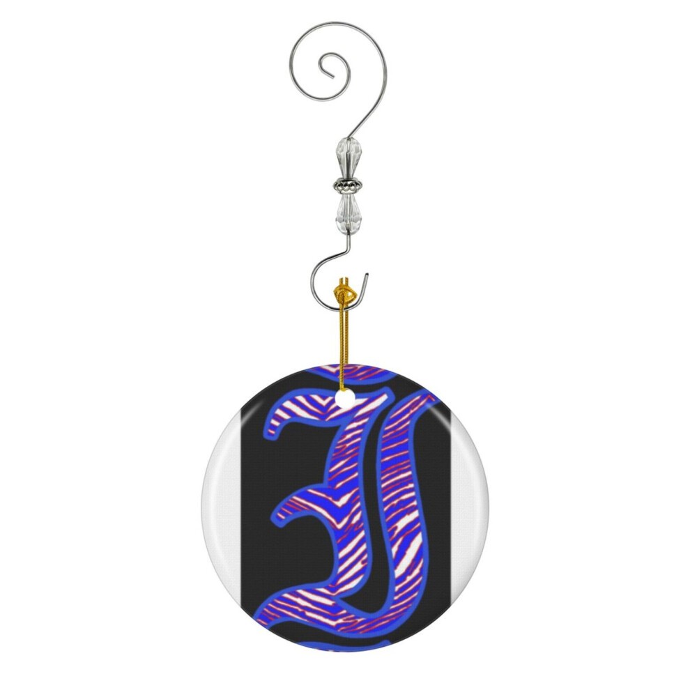 (Every Time I Die Stripes-4719) Christmas Ornaments Ceramic Charm with Hook Crystal Handmade Xmas Tree Decorations KeepsakeÂStocking Stuffer